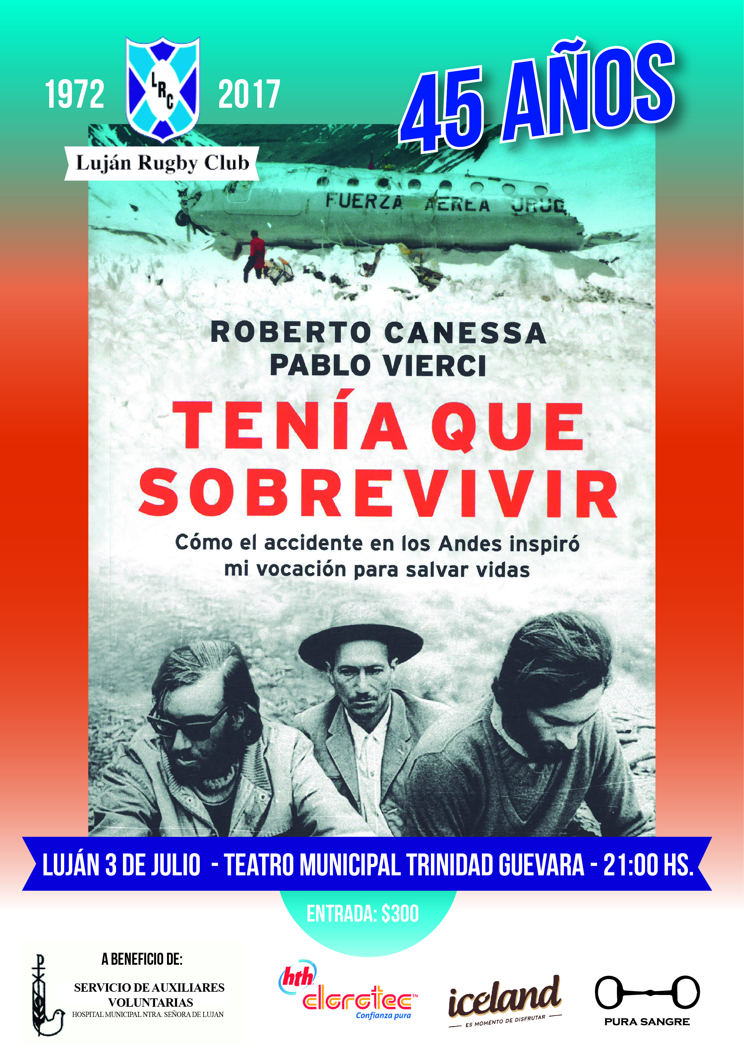 Luján Rugby Club mañana presentará a Roberto Canessa y su libro “Tenia que  sobrevivir” – Tribuna del pueblo